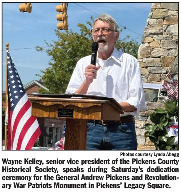 Monument dedicated to General Andrew Pickens in Legacy Square