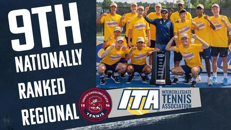 SC State Men's Tennis Ranked No. 9 in ITA Regional Rankings