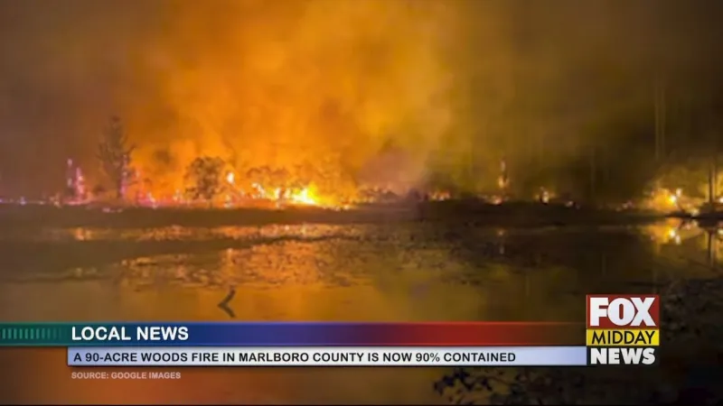 90-Acre Blaze In Marlboro County 90% Contained