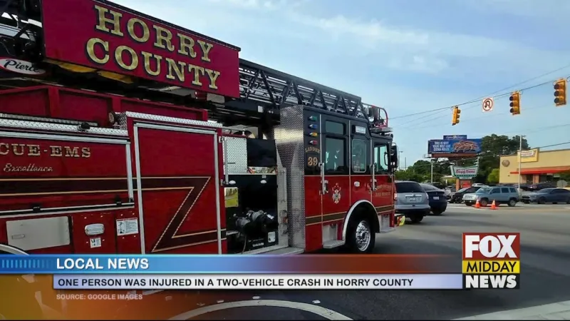 Two-Vehicle Crash In Horry County Leaves One Person Hurt