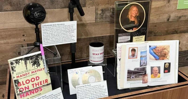 Murdaugh exhibit features pieces of murder scene, Maggie's golf cart and stones from boat crash site