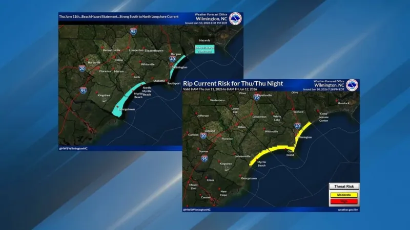 NWS warns beachgoers of moderate rip current risk along Grand Strand