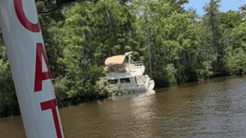 Boat hits woods near Bucksport on Intracoastal Waterway