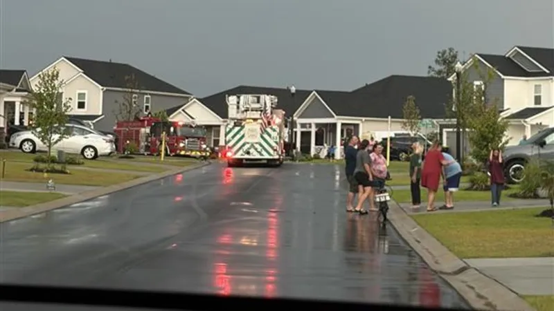 Horry County firefighters respond to apparent lightning strike at Clear Pond home