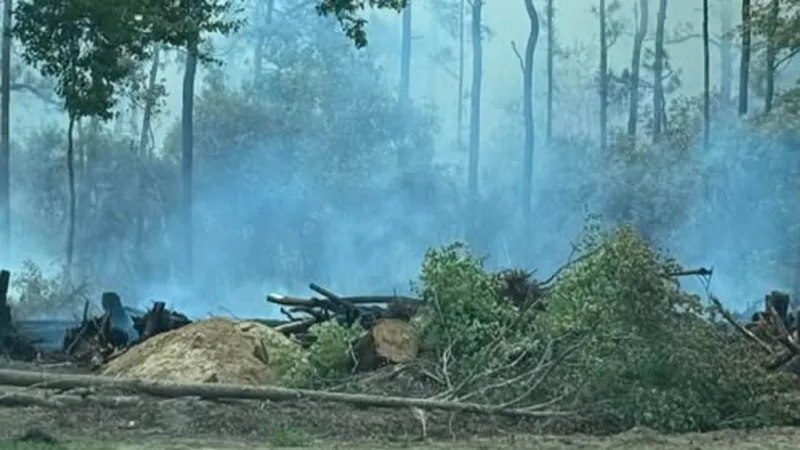 Horry County Fire Rescue contains 1-acre woods fire in Longs, officials say