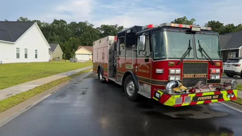 Lightning strike prompts smoke odor call in Conway; no fire found, no injuries