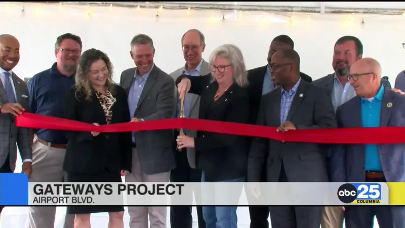Ribbon-cutting ceremony held for improvements on Airport Boulevard Corridor