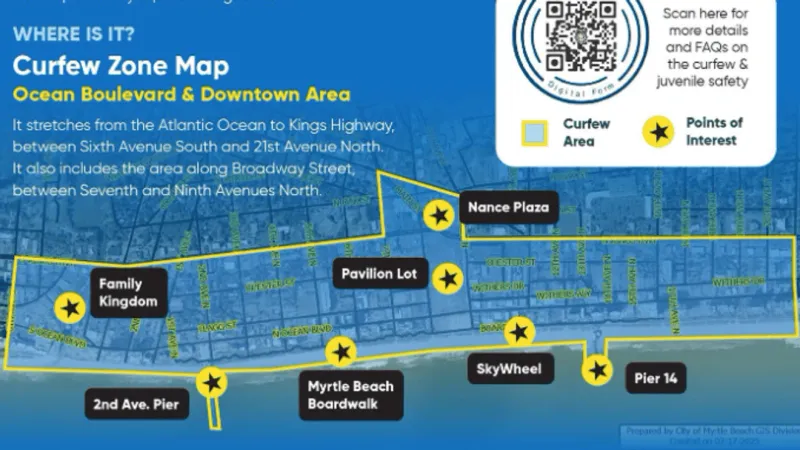 Downtown Myrtle Beach juvenile curfew