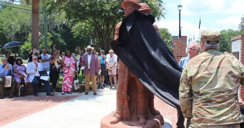AMERICA 250 - Bamberg County unveils 'Back Country Patriots' sculpture