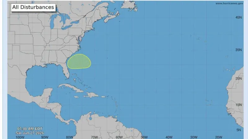 Area to watch pops up near Carolinas as Atlantic hurricane season ramps up