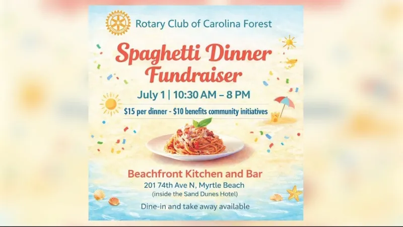 Rotary Club of Carolina Forest Hosting Spaghetti Dinner Fundraiser