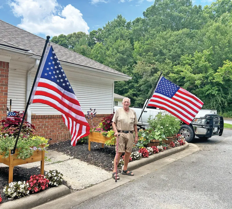 HE ALWAYS FLIES A FLAG