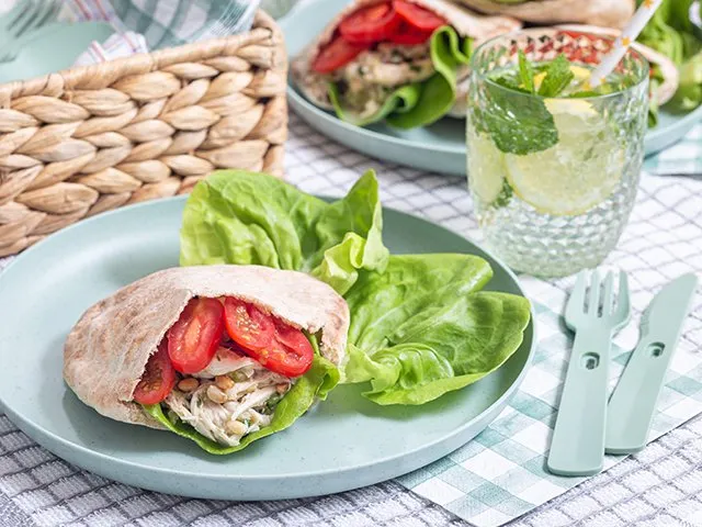 Chicken salad pitas