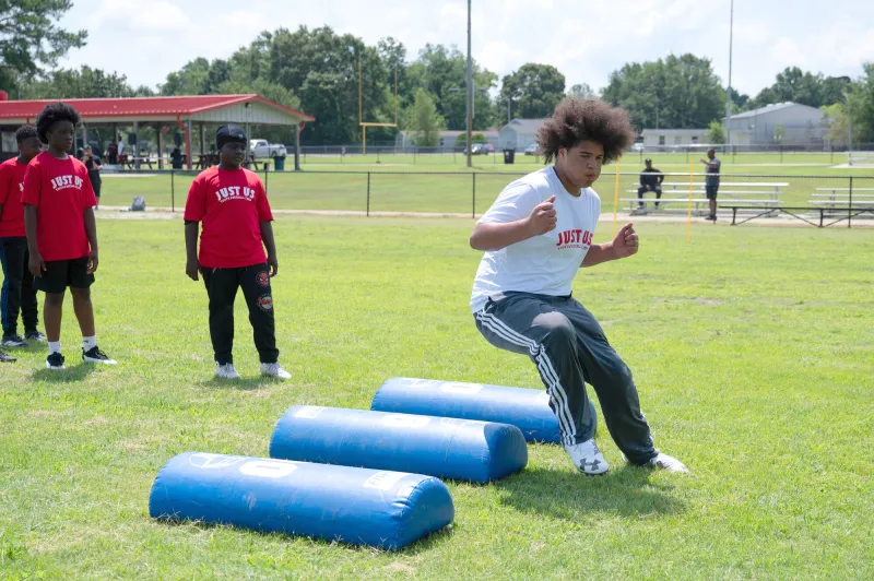 Aspiring athletes learn from locals at Just-Us camp