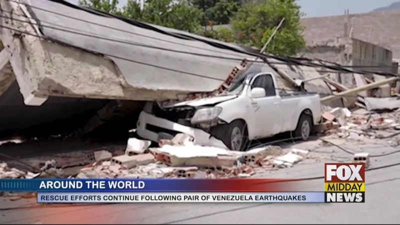 Rescue Efforts Continue After Pair Of Earthquakes Strike Venezuela