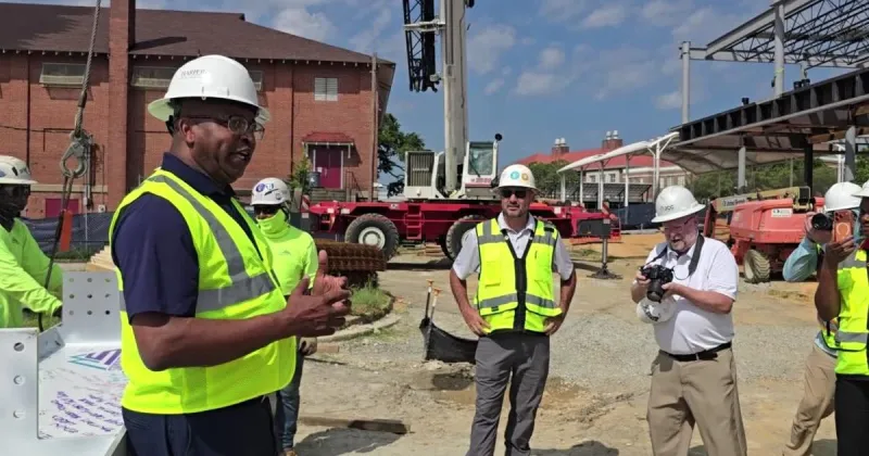 South Carolina State University celebrates construction milestone for new academic building.