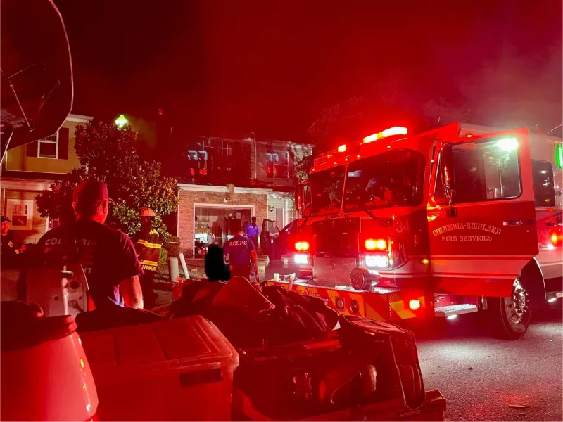 CRFD 3rd shift crews control Sunday morning 2-alarm fire