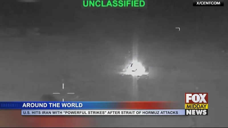 U.S. Hits Iran With "Powerful Strikes" After Strait Of Hormuz Attacks