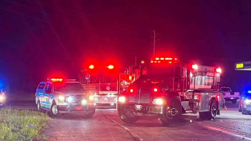 Crash, vehicle fire sends 4 to the hospital in Horry Co., officials say