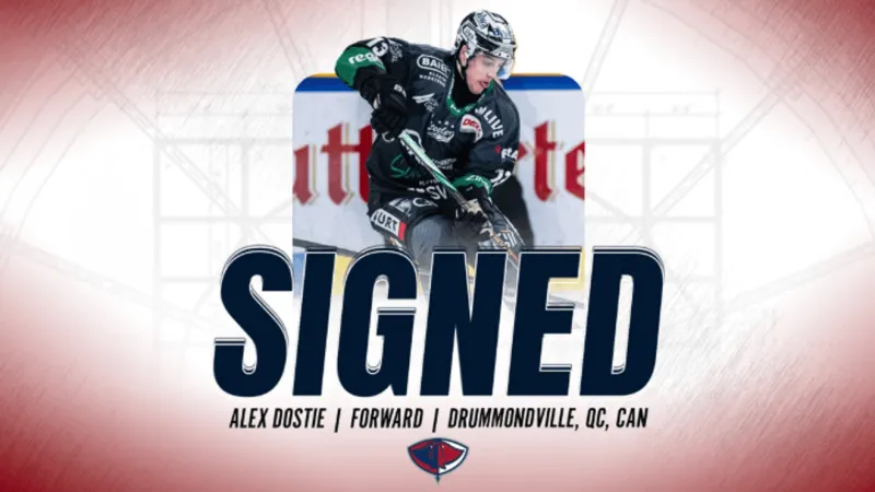 'I can't wait to get started!' South Carolina Stingrays sign Canadian forward Alex Dostie
