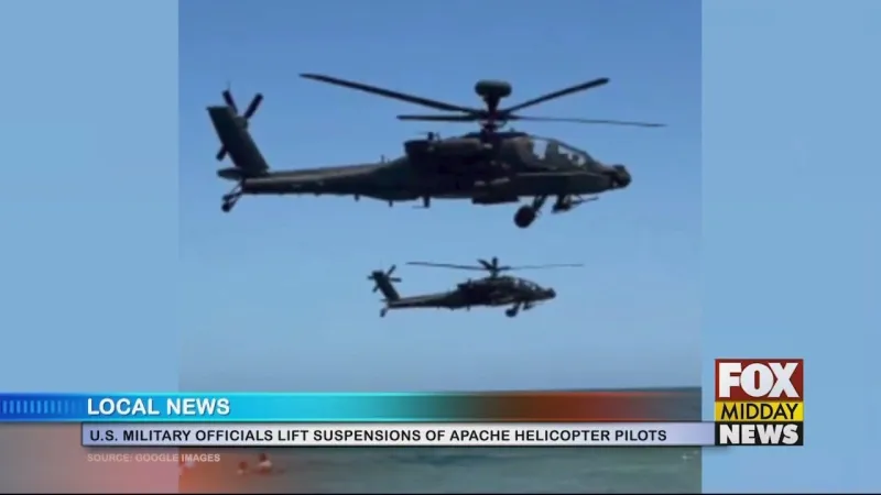 Suspension Lifted For Salute From The Shore Apache Helicopter Pilots