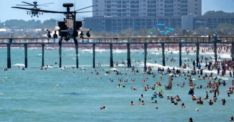 Suspension lifted for 8 Apache chopper pilots who flew over SC coastline July 4
