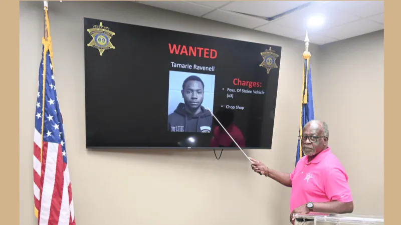 Man wanted in stolen vehicles, chop shop case