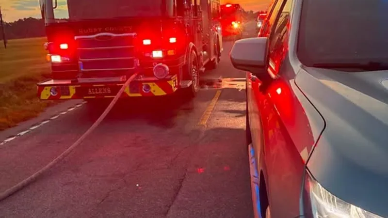 Person hospitalized after vehicle fire in Conway