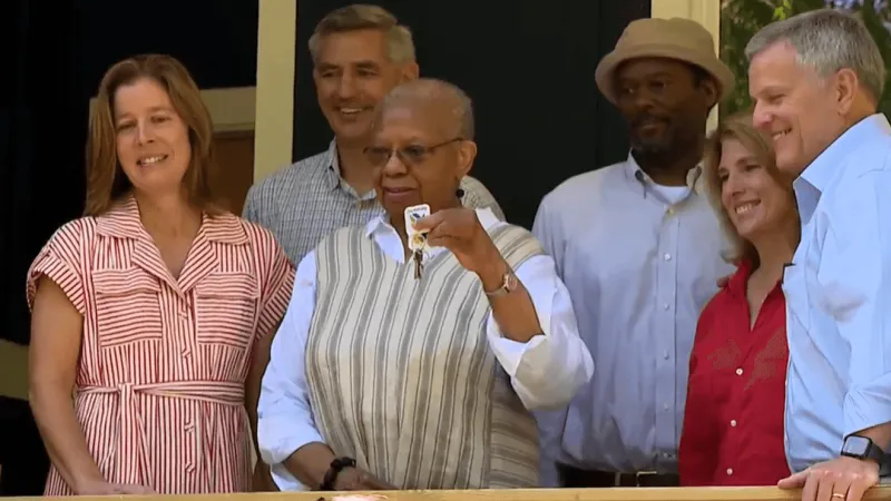 Asheville woman welcomed back into her home, rebuilt after Helene