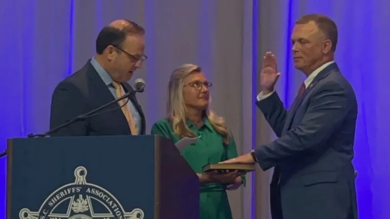 Kershaw County Sheriff Lee Boan sworn in as president of SC Sheriffs' Association