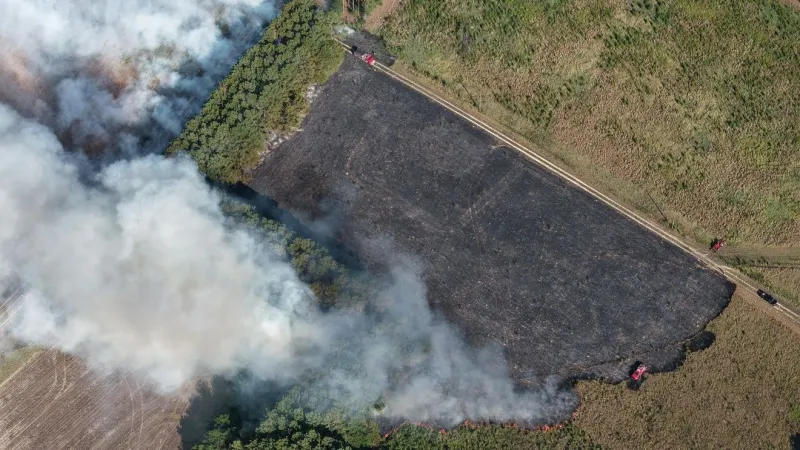 Apparent field fire prompts large emergency response in Darlington Co.