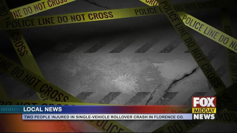 Two People Injured After Car Overturns Into Ditch