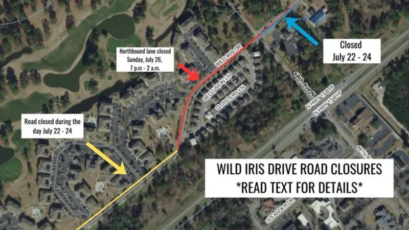 Myrtle Beach road closures expected amid water transmission main project
