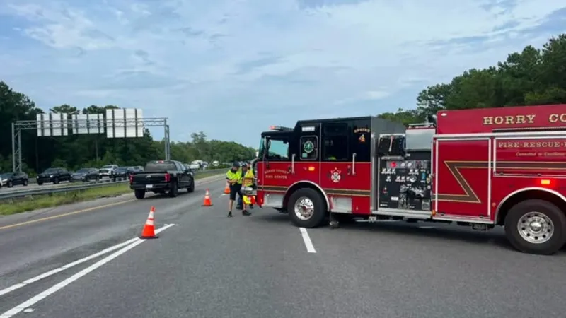 Vehicle overturned on S.C. 31 northbound, causing traffic delays