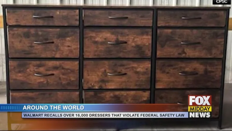 Over 17,000 Dressers Sold By Walmart Recalled