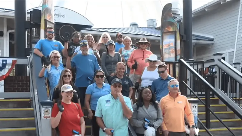 Volunteers gather at SkyWheel Myrtle Beach for community shoreline cleanup