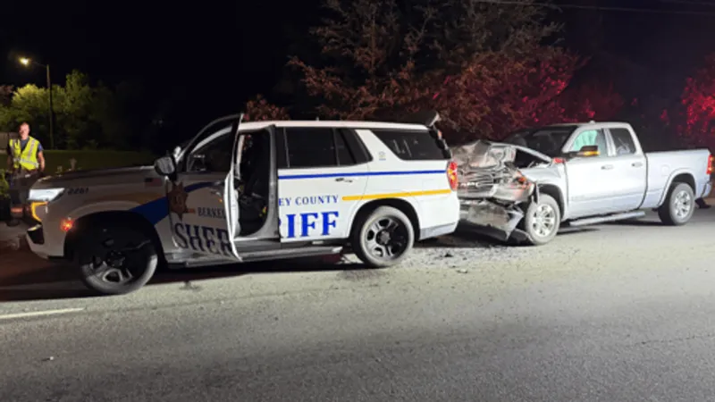Man arrested after slamming into sheriff's office patrol vehicle, charged with DUI: BCSO