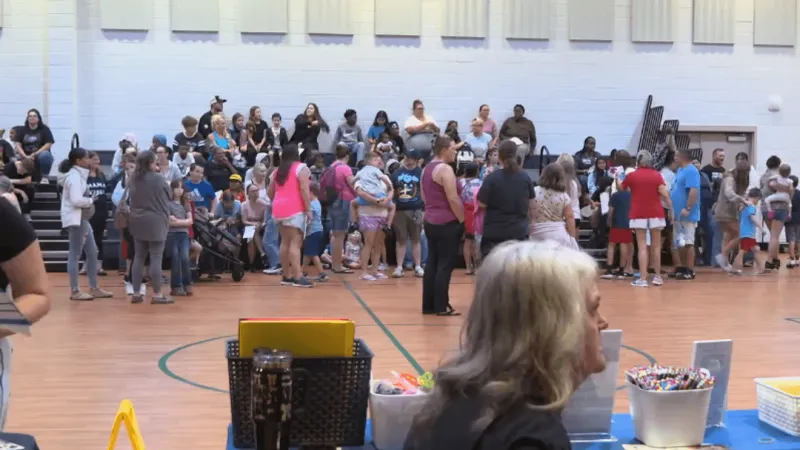 Clear bags, notebooks and pencils handed out at Conway Jump-Start Back-to-School event