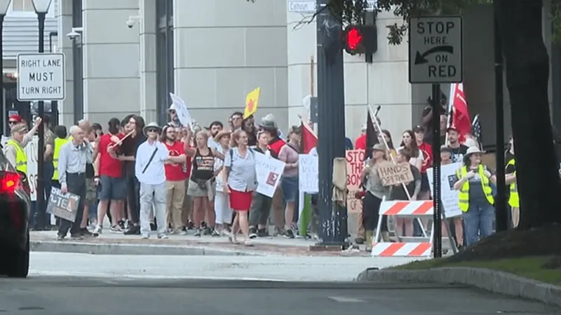 Dozens of Charleston residents march through downtown to demand repeal of city ordinance
