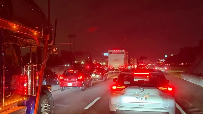 Early Monday crash blocks I-26 eastbound at Ashley Phosphate Road, snarling traffic
