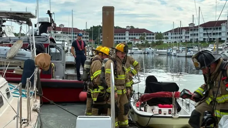 Boat fire damages vessel in Little River