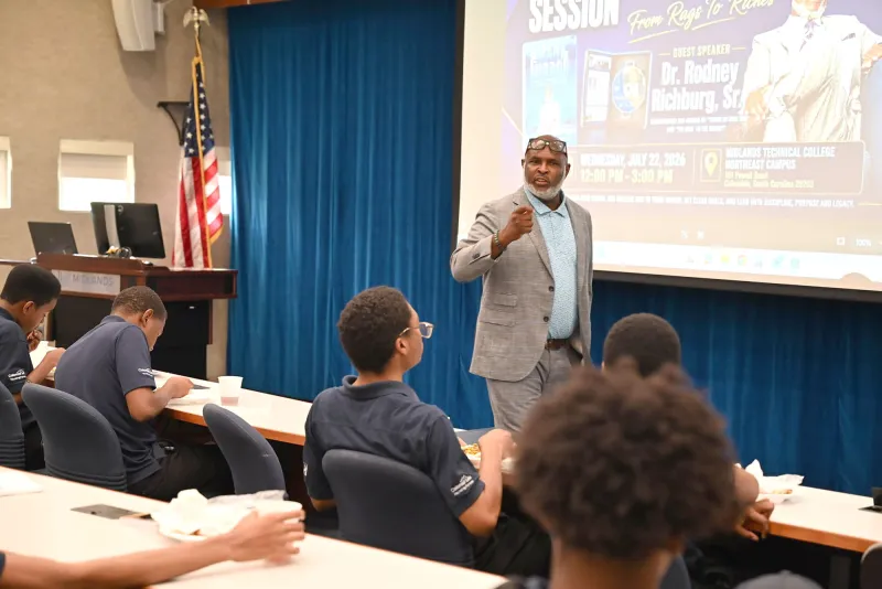 Sumterite Richburg encourages young men to strive for success during Midlands Men's Empowerment Session
