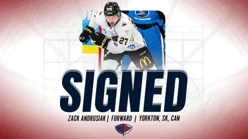 South Carolina Stingrays sign forward Zack Andrusiak, a familiar face for the new coach