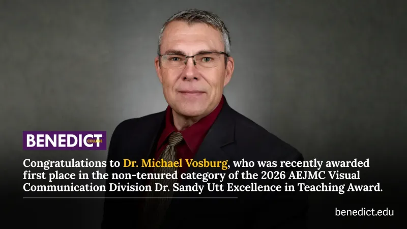 Vosburg Wins the Association for Education in Journalism and Mass Communication Teaching Award