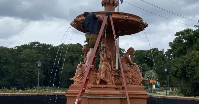 Orangeburg's Lady Fountain restored at Edisto Memorial Gardens after repair