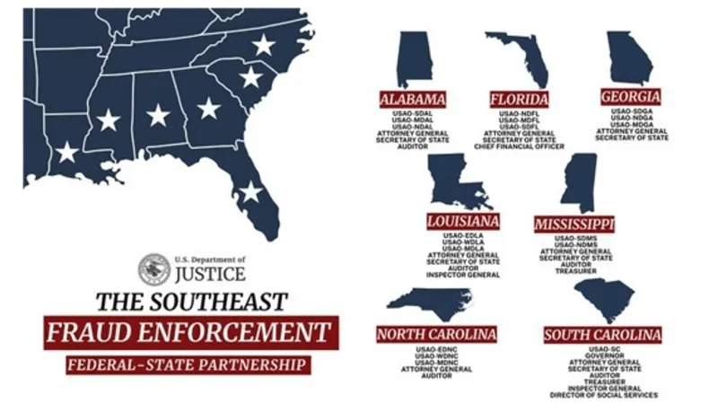 DOJ unveils Southeast fraud crackdown, including charges in SC case