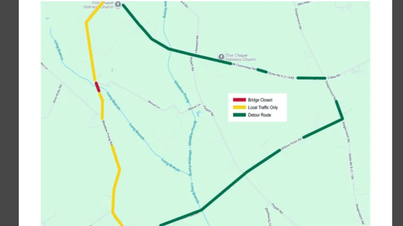 Meadow Prong Road bridge to close for repairs in Florence Co.