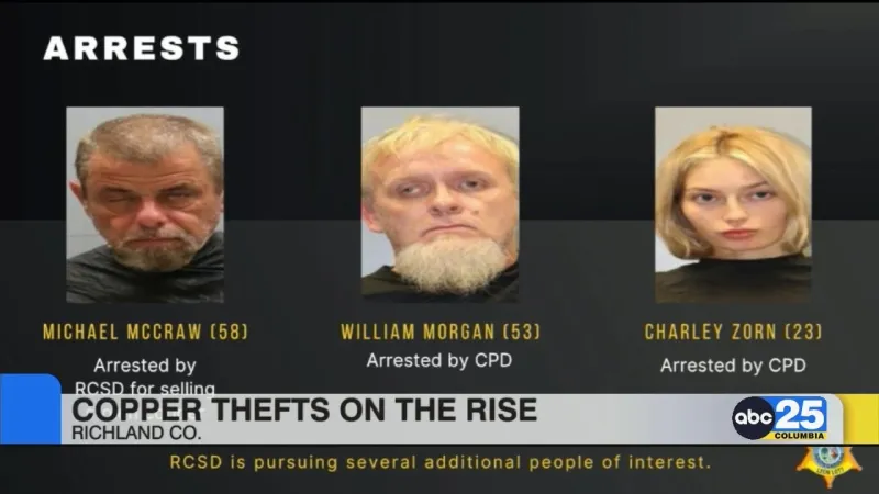 Copper thefts up across Richland County, how to spot criminal activity