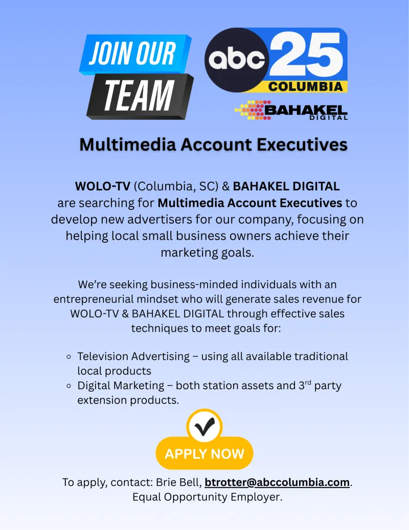 Multimedia Account Executive -- Columbia, SC
