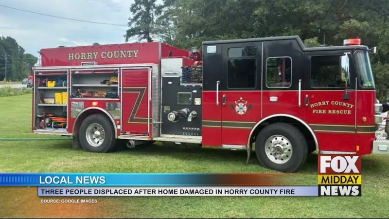 Three People Displaced After Horry Co. Home Damaged In Fire